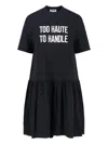 Moschino Graphic Print Dress Short Sleeves In Black