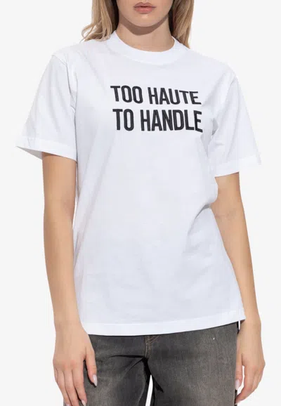 Moschino Too Haute To Handle Mini Dress In White