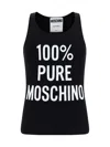 Moschino Ribbed Cotton Graphic Print Top In A1555