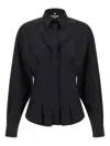 Moschino Dotted Shirt With Collar And Long Sleeves In Black