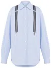 Moschino Couture Suspenders Shirt In Blue