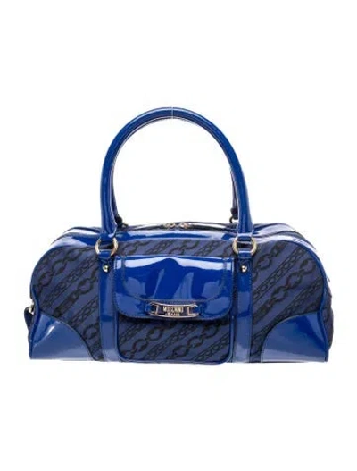 Pre-owned Moschino Top Handle Bag In Blue
