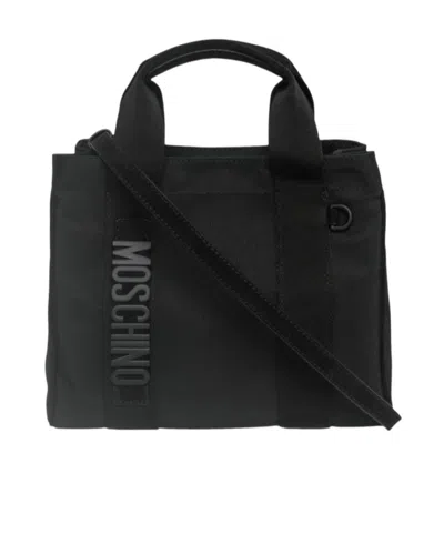 Moschino Top Handle Shoulder Bag In Black