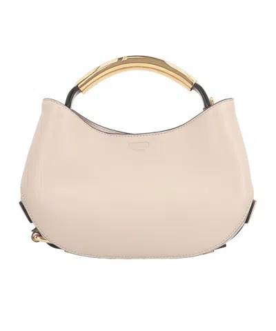Moschino Top Handle Shoulder Bag In White