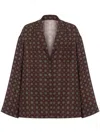 Moschino Brown Silk Patterned Shirt In Brown
