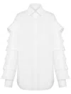 Moschino Cotton Muslin Shirt Multi Collars In White