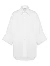 Moschino Stylish Top Featuring Wide Sleeves And Collar In White
