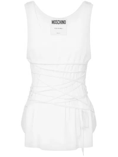 Moschino Top With Print In White