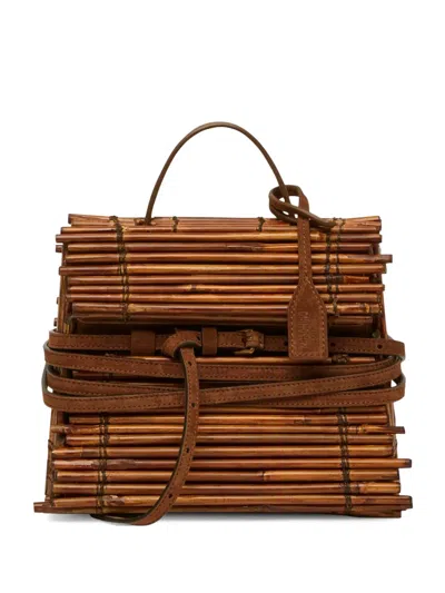 Moschino Top-handle Tote Bag In Brown