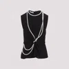 Moschino Flared Hem Knot Detailing Pearl Embellishments
