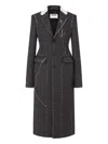Moschino Topstitching Single-breasted Coat In Gray
