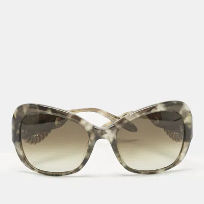 Pre-owned Moschino Tortoise Grey Gradient M0774s02 Chain Detail Cat Eye Sunglasses In Gray