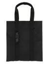 Moschino Rectangular Tote Bag Top Handles In Black