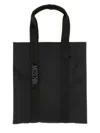Moschino Rectangular Tote Bag Top Handles In Black