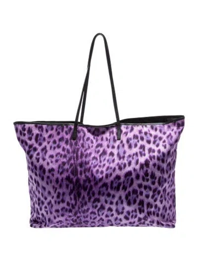 Pre-owned Moschino Tote In Purple