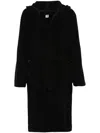 Moschino Toweling Bath Robe In Black