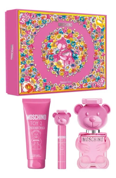 Moschino Toy 2 Bubble Gum Eau De Parfum 3-piece Gift Set $153 Value In Transparent