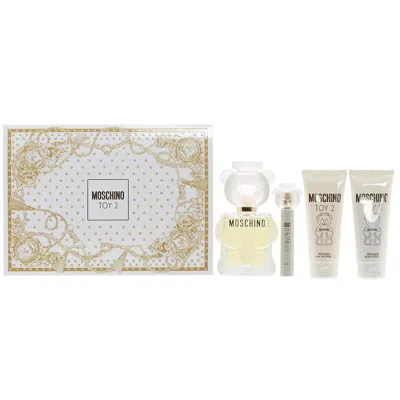 Moschino Toy 2 Set 3.4 Edp/3.4 oz Body Lotion/ 3.4 oz Shower Gel/0.3 oz Edp In Transparent