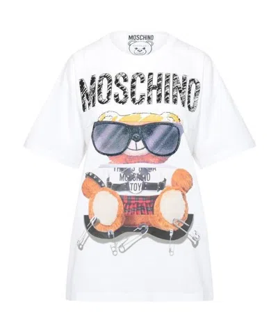Moschino Toy-bear Print T-shirt In White