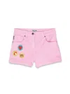 Moschino Toy Pop Patch Shorts In Pink
