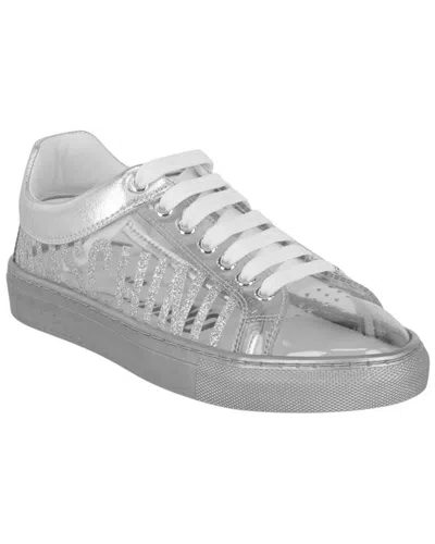 Moschino Transparent Sneaker In Silver