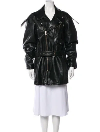 Pre-owned Moschino Trench Coat In Black