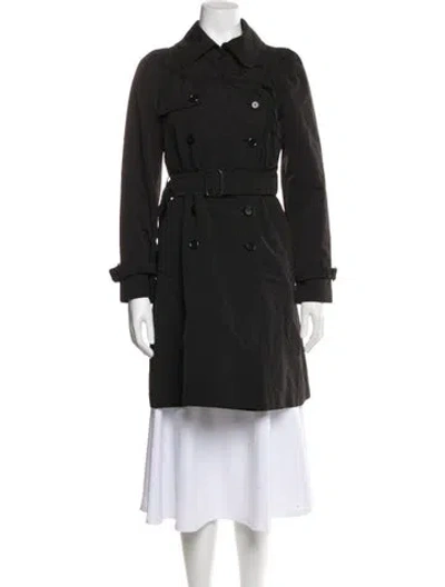 Pre-owned Moschino Trench Coat In Black