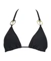 Moschino Triangle Bikini Top In Black