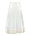 Moschino Embroidered A-line Skirt In White