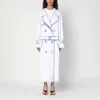 Moschino Trompe Loeil White Dress In Cotton In White