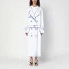 Moschino Trompe Loeil White Dress In Cotton In White