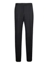 Moschino High-waist Plain Slim Trousers In Black