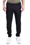 Moschino Trousers With Elastic Waistband And Ribbed Cuffs In Black
