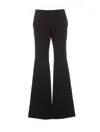 Moschino Flared High Waist Trousers With Front Crease In Black