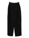 Moschino Wide Leg Trousers With Pleats And Pockets In Black