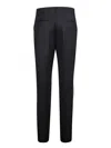Moschino High-waist Plain Slim Trousers In Black