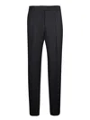 Moschino Black Wool Pant In Black