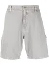 Moschino Knee-length Straight Leg Shorts With Belt Loops And Pockets In Multicolor
