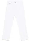 Moschino Straight Trousers With Belt Loops And Pockets In White