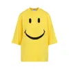 Moschino Smiley Face Graphic T-shirt In Bright Yellow Cotton In Yellow