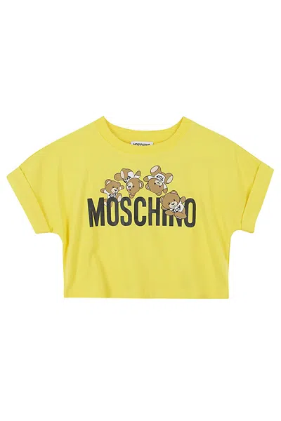 Moschino Kids' Tshirt Addition In Cyber Yellow
