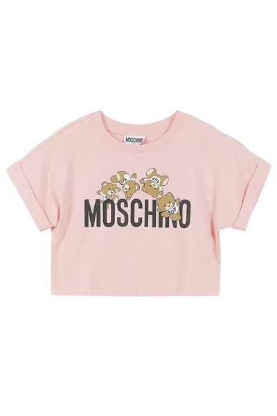 Moschino Kids' Tshirt Addition In Sugar Rose