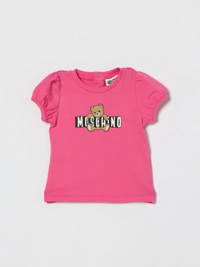 Moschino Babies'  T-shirt Kids In Pink