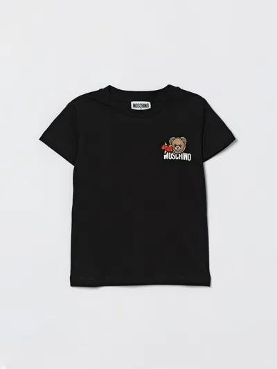 Moschino Kids' Tシャツ  ボーイ カラー ブラック In Blue