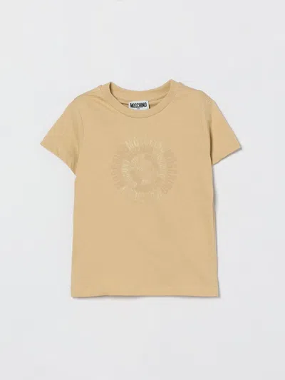 Moschino Kids' Tシャツ  ボーイ カラー クリーム In Brown