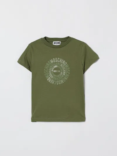 Moschino Kids' Tシャツ  ボーイ カラー オリーブ In Green