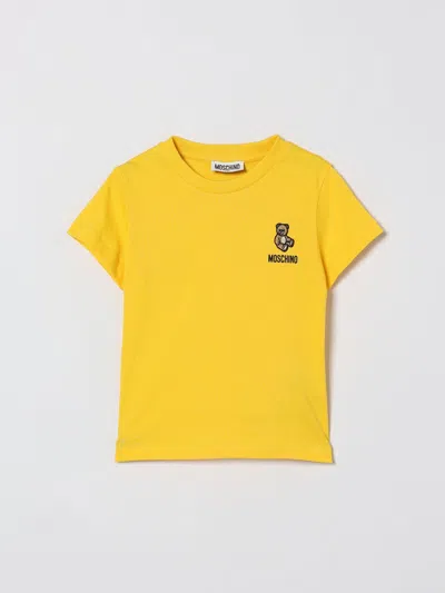 Moschino Kids' Tシャツ  ボーイ カラー イエロー In Orange