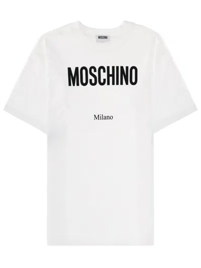 Moschino White Logo Crew Neck T-shirt