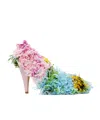 Moschino Tufted High Heels In Multi
