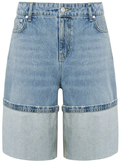 MOSCHINO TURN-UP DENIM SHORTS